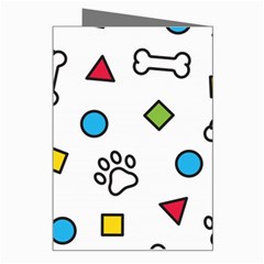 Dog Paw Seamless Pattern Footprint Bone Greeting Card from ArtsNow.com Right