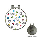 Dog Paw Seamless Pattern Footprint Bone Hat Clips with Golf Markers