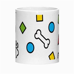 Dog Paw Seamless Pattern Footprint Bone Morph Mug from ArtsNow.com Center
