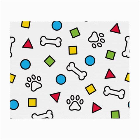 Dog Paw Seamless Pattern Footprint Bone Small Glasses Cloth from ArtsNow.com Front