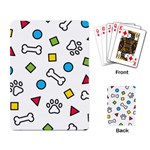 Dog Paw Seamless Pattern Footprint Bone Playing Cards Single Design (Rectangle)