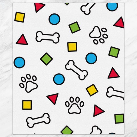 Dog Paw Seamless Pattern Footprint Bone Canvas 8  x 10  from ArtsNow.com 8.15 x9.66  Canvas - 1