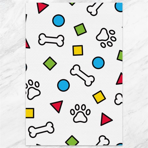 Dog Paw Seamless Pattern Footprint Bone Canvas 12  x 18  from ArtsNow.com 11.88 x17.36  Canvas - 1
