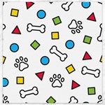 Dog Paw Seamless Pattern Footprint Bone Canvas 16  x 16 