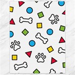 Dog Paw Seamless Pattern Footprint Bone Canvas 18  x 24 