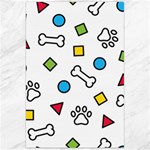 Dog Paw Seamless Pattern Footprint Bone Canvas 24  x 36 