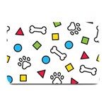 Dog Paw Seamless Pattern Footprint Bone Plate Mats