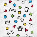 Dog Paw Seamless Pattern Footprint Bone Canvas 11  x 14 