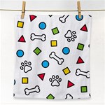 Dog Paw Seamless Pattern Footprint Bone Face Towel