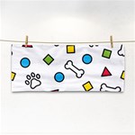 Dog Paw Seamless Pattern Footprint Bone Hand Towel