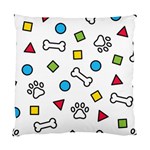 Dog Paw Seamless Pattern Footprint Bone Standard Cushion Case (Two Sides)