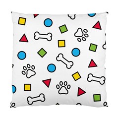 Dog Paw Seamless Pattern Footprint Bone Standard Cushion Case (Two Sides) from ArtsNow.com Back