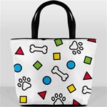 Dog Paw Seamless Pattern Footprint Bone Bucket Bag