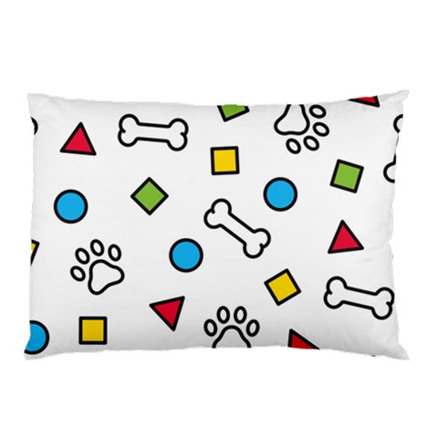 Dog Paw Seamless Pattern Footprint Bone Pillow Case from ArtsNow.com 26.62 x18.9  Pillow Case