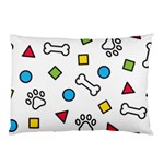 Dog Paw Seamless Pattern Footprint Bone Pillow Case
