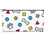 Dog Paw Seamless Pattern Footprint Bone Pencil Case
