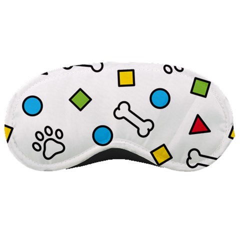 Dog Paw Seamless Pattern Footprint Bone Sleep Mask from ArtsNow.com Front