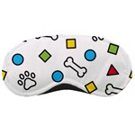 Dog Paw Seamless Pattern Footprint Bone Sleep Mask