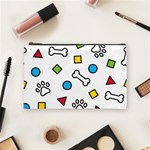 Dog Paw Seamless Pattern Footprint Bone Cosmetic Bag (Medium)