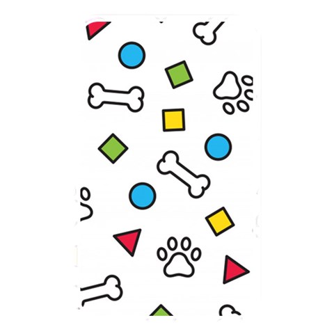 Dog Paw Seamless Pattern Footprint Bone Memory Card Reader (Rectangular) from ArtsNow.com Front
