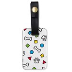 Dog Paw Seamless Pattern Footprint Bone Luggage Tag (one side)