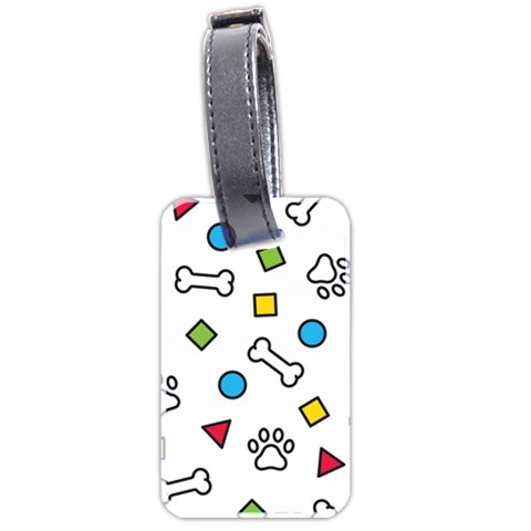 Dog Paw Seamless Pattern Footprint Bone Luggage Tag (two sides) from ArtsNow.com Front