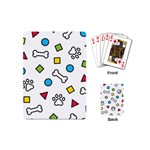 Dog Paw Seamless Pattern Footprint Bone Playing Cards Single Design (Mini)