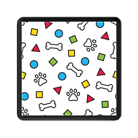 Dog Paw Seamless Pattern Footprint Bone Memory Card Reader (Square) from ArtsNow.com Front