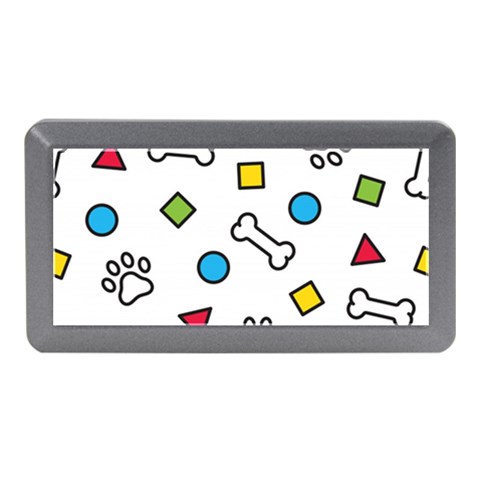 Dog Paw Seamless Pattern Footprint Bone Memory Card Reader (Mini) from ArtsNow.com Front