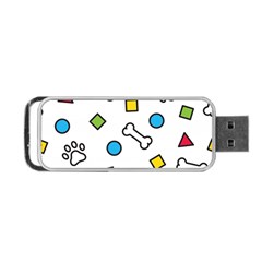 Dog Paw Seamless Pattern Footprint Bone Portable USB Flash (Two Sides) from ArtsNow.com Back