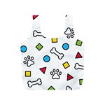 Dog Paw Seamless Pattern Footprint Bone Full Print Recycle Bag (S)
