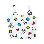 Dog Paw Seamless Pattern Footprint Bone Full Print Recycle Bag (M)