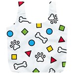 Dog Paw Seamless Pattern Footprint Bone Full Print Recycle Bag (XL)