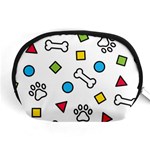 Dog Paw Seamless Pattern Footprint Bone Accessory Pouch (Medium)