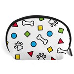Dog Paw Seamless Pattern Footprint Bone Accessory Pouch (Large)