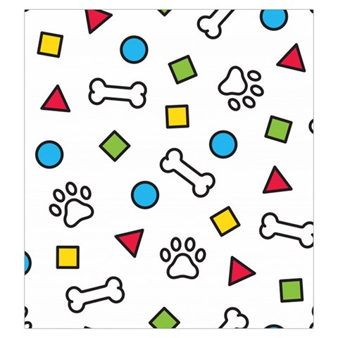 Dog Paw Seamless Pattern Footprint Bone Drawstring Pouch (Large) from ArtsNow.com Front