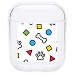 Dog Paw Seamless Pattern Footprint Bone Hard PC AirPods 1/2 Case