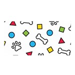 Dog Paw Seamless Pattern Footprint Bone Satin Wrap 35  x 70 