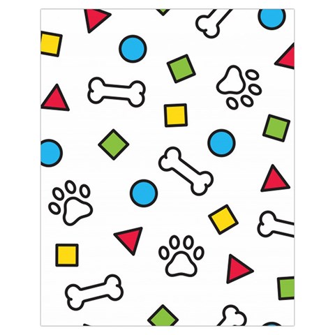 Dog Paw Seamless Pattern Footprint Bone Drawstring Pouch (XL) from ArtsNow.com Front