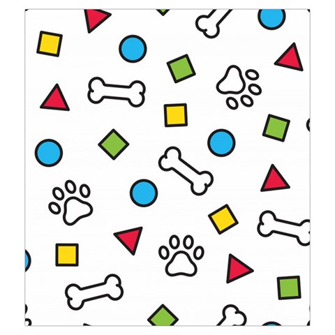 Dog Paw Seamless Pattern Footprint Bone Drawstring Pouch (2XL) from ArtsNow.com Front