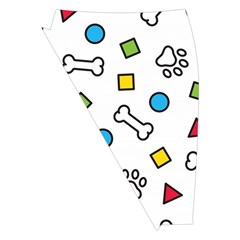 Dog Paw Seamless Pattern Footprint Bone Midi Wrap Pencil Skirt from ArtsNow.com Front Left