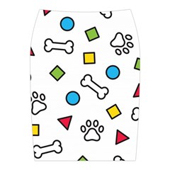 Dog Paw Seamless Pattern Footprint Bone Midi Wrap Pencil Skirt from ArtsNow.com Back