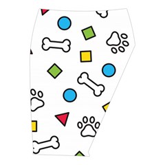 Dog Paw Seamless Pattern Footprint Bone Midi Wrap Pencil Skirt from ArtsNow.com  Front Right 