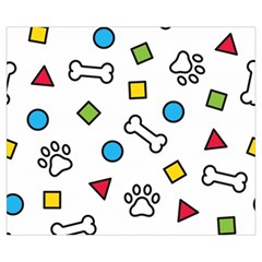 Dog Paw Seamless Pattern Footprint Bone Medium Tote Bag from ArtsNow.com Front