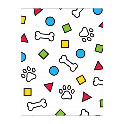 Dog Paw Seamless Pattern Footprint Bone Medium Tapestry from ArtsNow.com Front