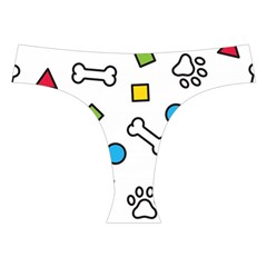 Dog Paw Seamless Pattern Footprint Bone Cross Back Hipster Bikini Set from ArtsNow.com Front Under