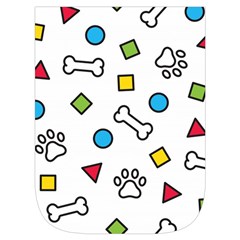 Dog Paw Seamless Pattern Footprint Bone Waist Pouch (Small) from ArtsNow.com Front Pocket