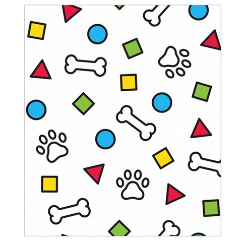 Dog Paw Seamless Pattern Footprint Bone Waist Pouch (Small) from ArtsNow.com Back Strap