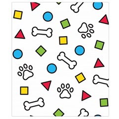 Dog Paw Seamless Pattern Footprint Bone Waist Pouch (Small) from ArtsNow.com Back Strap