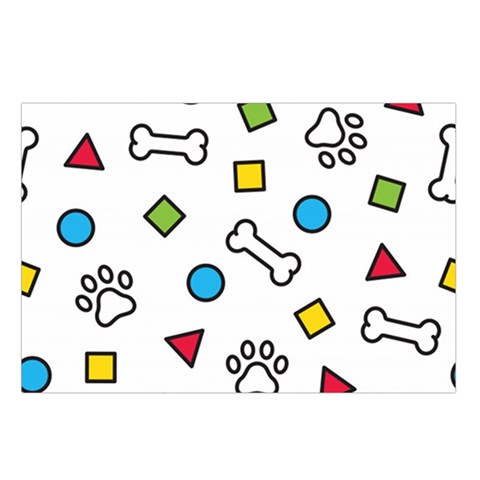 Dog Paw Seamless Pattern Footprint Bone Waist Pouch (Small) from ArtsNow.com Loop